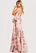 Jovani 46242 Side Tail Strapless Floral Dress