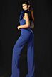 Jovani 46542 Ruffle Strap Straight-Leg Jumpsuit