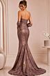 Jovani 46672 Side Slit with Matching Shawl Dress