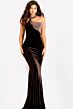 Jovani 47199 Choker Neckline Embellished Velvet Dress