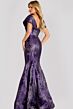 Jovani 48110 Collar Neck Brocade Mermaid Dress
