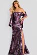 Jovani 48186 Side Slit Strapless Draped Bodice Dress