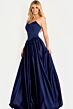 Jovani 48482 Basque Waist Strapless Scoop Neck Dress