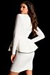 Jovani 48568 Long Sleeve Peplum Dress