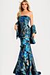 Jovani 48706 Strapless Ruffle skirt Dress