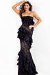 Jovani 49581 Ruffle Accent Lace Dress