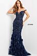 Jovani 03191 Floral Off The Shoulder Dress