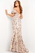 Jovani 06169 Floral Appliques One Shoulder Dress