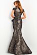 Jovani 06707 Cap Sleeve Metallic Dress