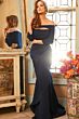 Jovani 09623 Front Cutout Off The Shoulder Dress