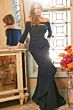 Jovani 09623 Front Cutout Off The Shoulder Dress