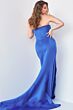 Jovani 94366 Black Side Slit Strapless Dress