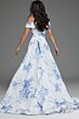 Jovani S38939 Off The Shoulder Floral A-Line Dress