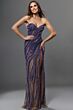 Jovani 42516 High Slit Fitted Purple Multicolor Dress