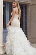 Jovani 45339 Ruffle Skirt Off White Nude Trumpet Dress
