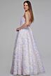 Jovani K05939 3D Flowers Strapless Lace-Up Dress