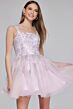 Jovani K22943 Square Neckline Floral Embellished Dress