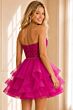 Jovani K24371 Flounce Skirt Lace Top Dress
