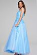 Jovani K38098 Two-Strap Embroidered Glitter Dress