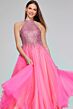 Jovani K38284 Halter Neckline Beaded Top Dress