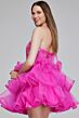 Jovani K38440 Layered Skirt Embroidered Top Dress