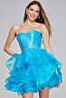 Jovani K39311 Ruffle Skirt Strapless Corset Dress