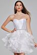 Jovani K39311 Ruffle Skirt Strapless Corset Dress