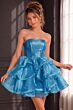 Jovani K39312 Layered Skirt Glitter Top Dress