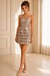 Jovani K39659 Layered Skirt Strapless Sequin Dress