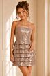Jovani K39659 Layered Skirt Strapless Sequin Dress