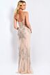 Jovani 38812 High Slit Illusion Bodice Beaded Dress