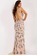 Jovani 38856 Cutout Back Beaded Halter Neck Dress