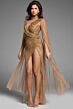 Jovani 38962 Cape Sleeve Embellished Sheer Dress