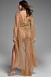 Jovani 38962 Cape Sleeve Embellished Sheer Dress