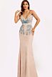Jovani 39944 Beaded Strapless Slim-Flare Silhouette Dress