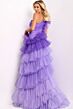 Jovani 40220 Asymmetric Waist Tiered Ruffle Skirt Dress