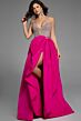 Jovani 41141 Front Bow High Slit Dress