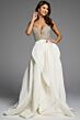 Jovani 41141 Front Bow High Slit Dress