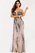 Jovani 43705 Plunging Neck Embellished Strapless Dress