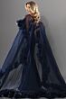 Jovani 44321 Sheer Cape Fitted Strapless Dress