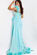 Jovani 44327 Ruffle Strap Side Overskirt Dress