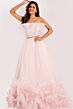 Jovani 44391 Ruffle Hem Crumbcatcher Neck Dress