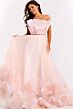 Jovani 44391 Ruffle Hem Crumbcatcher Neck Dress