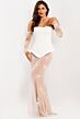 Jovani 45326 Detachable Illusion Sleeve Peplum Dress