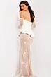 Jovani 45326 Detachable Illusion Sleeve Peplum Dress