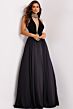Jovani 45367 Velvet Bodice Plunging Choker Neck Dress