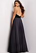 Jovani 45367 Velvet Bodice Plunging Choker Neck Dress