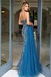 Jovani 46868 Side Overskirt Strapless Beaded Dress