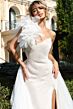 Jovani 47895 High Slit Beaded One-Shoulder Dress