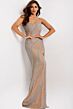 Jovani 48572 Scoop Neck Beaded High Slit Dress